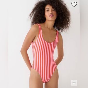 JCrew pink stripe one piece